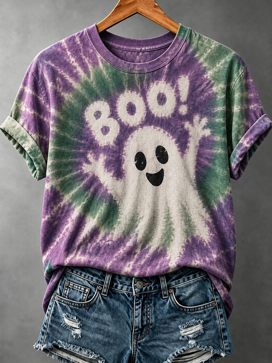 Mujer Halloween Art Print Casual Camiseta