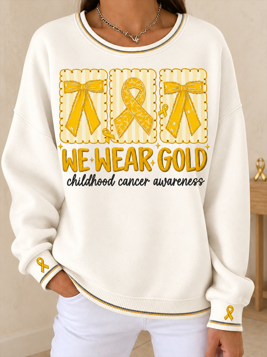 Camiseta impresa de la conciencia del cáncer de la niñez de las mujeres