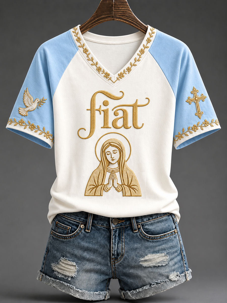 Camiseta para mujer Fe Católica Fiat