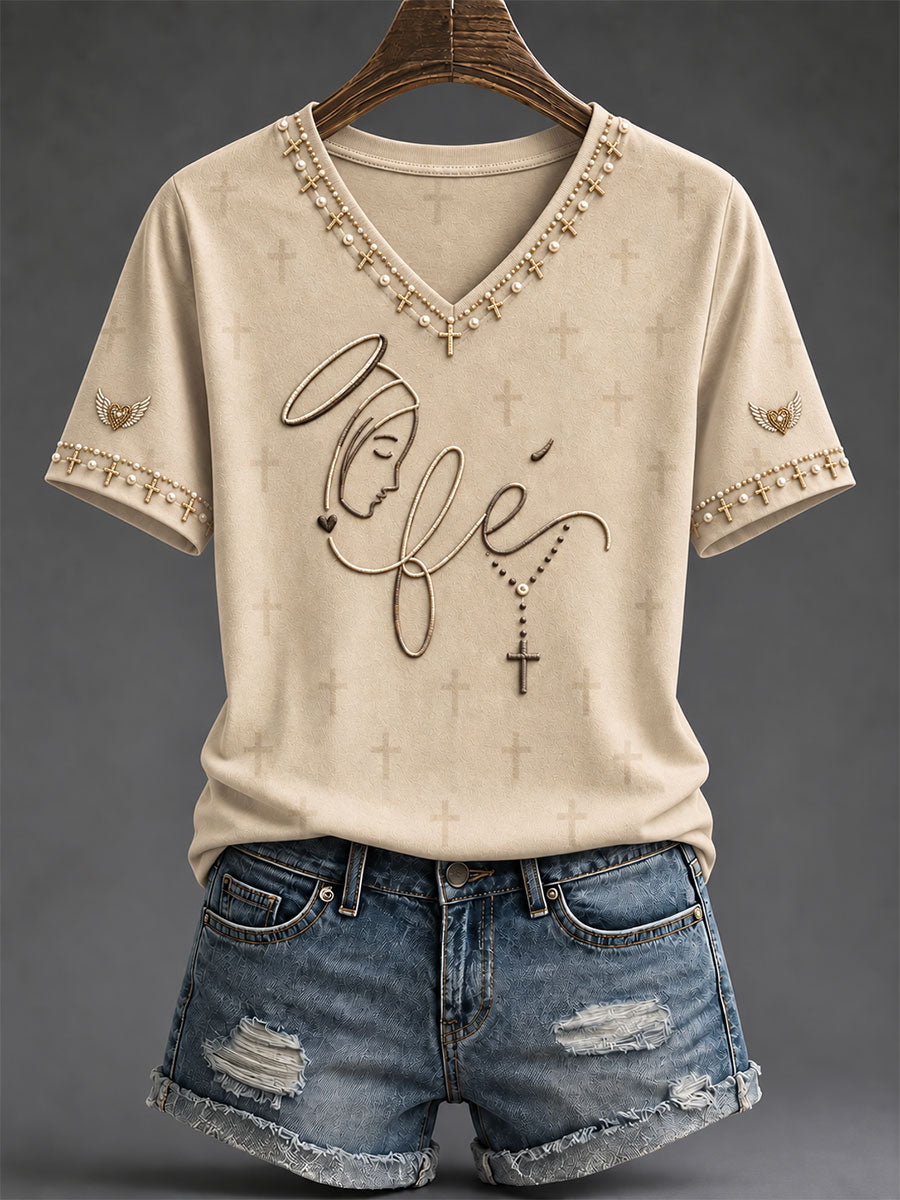Camiseta Fe Católica para mujer