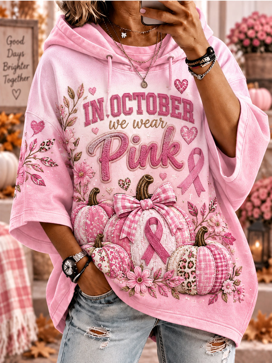 Sudadera con capucha de manga corta para la lucha de las mujeres contra el cáncer de mama