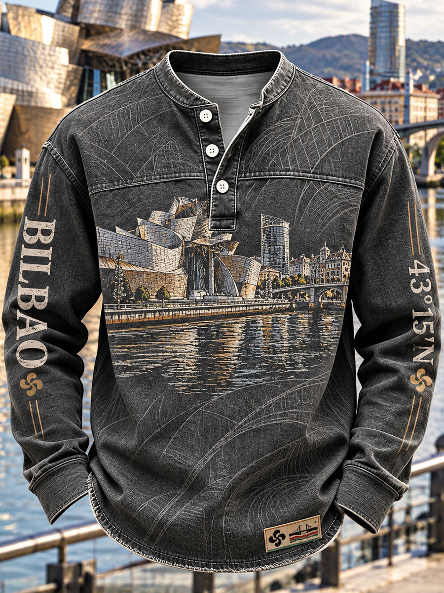 Camisa para hombre con estampado vasco español