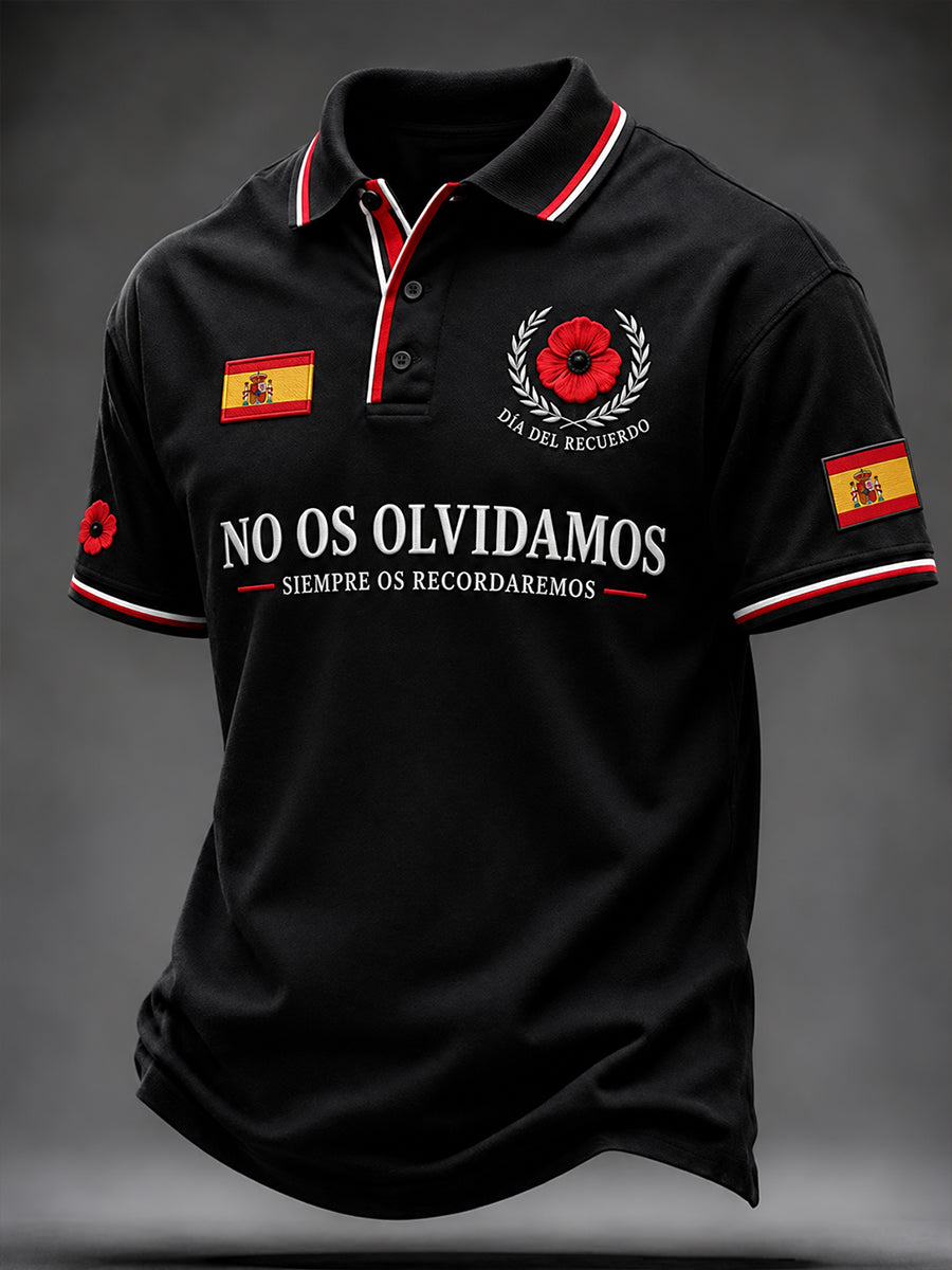 Camisa de manga corta para hombre Spanish Veterans Remembrance Day