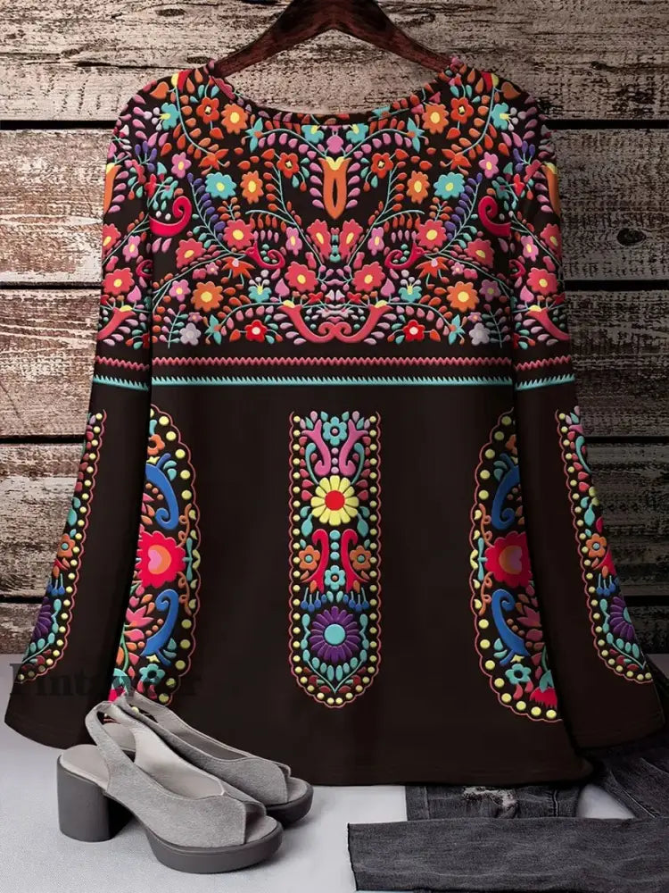 Top con estampado de arte floral de México Cinco de Mayo para mujer