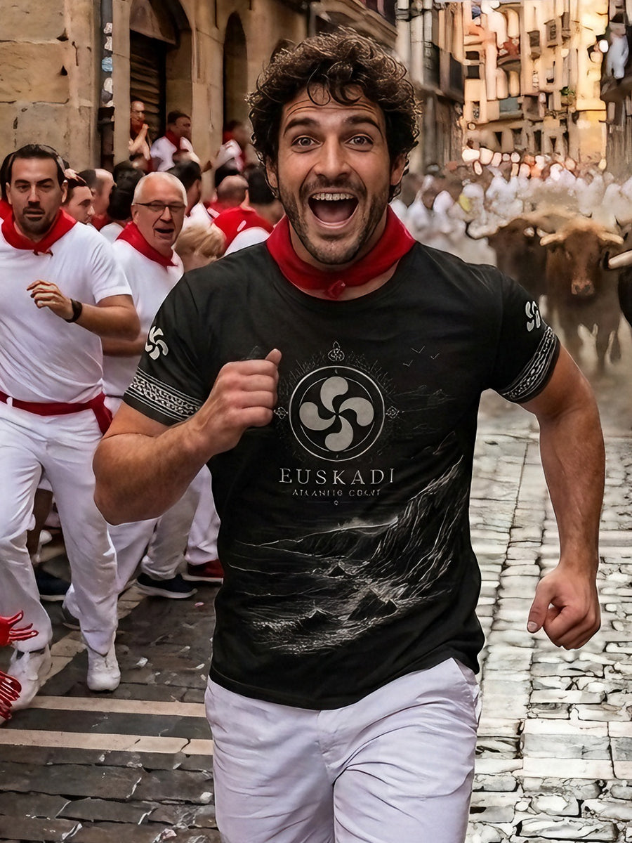 Camiseta con estampado España Euskadi para hombre