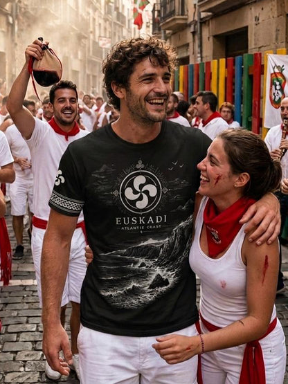 Camiseta con estampado España Euskadi para hombre