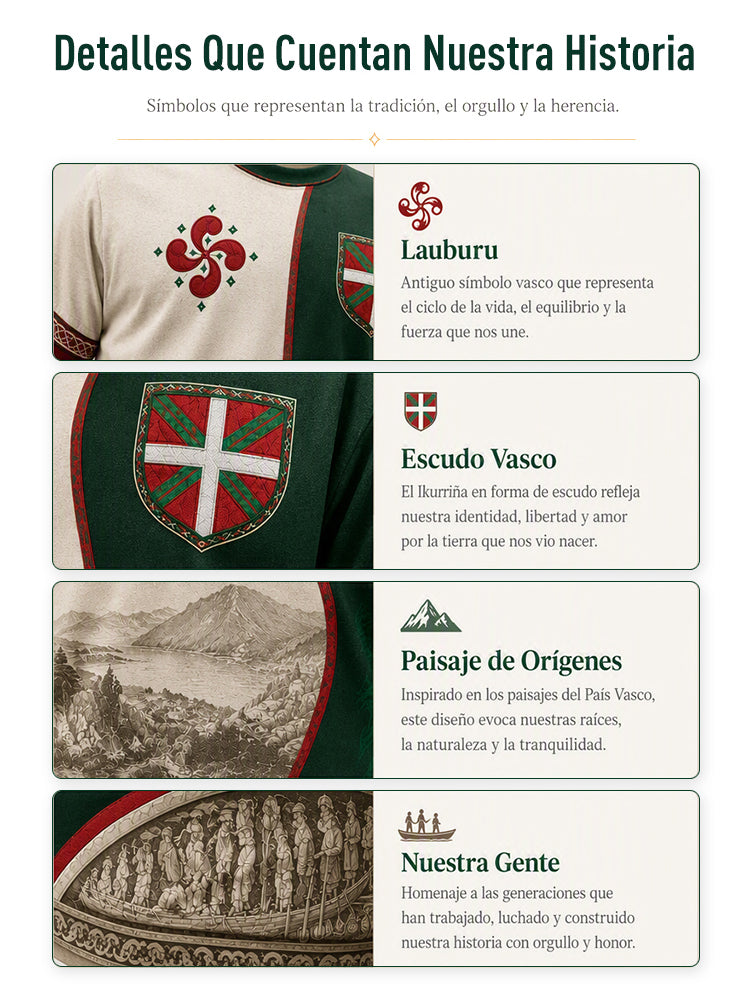 Camiseta de los hombres del País Vasco Impreso