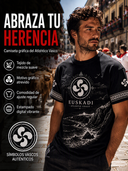 Camiseta con estampado España Euskadi para hombre