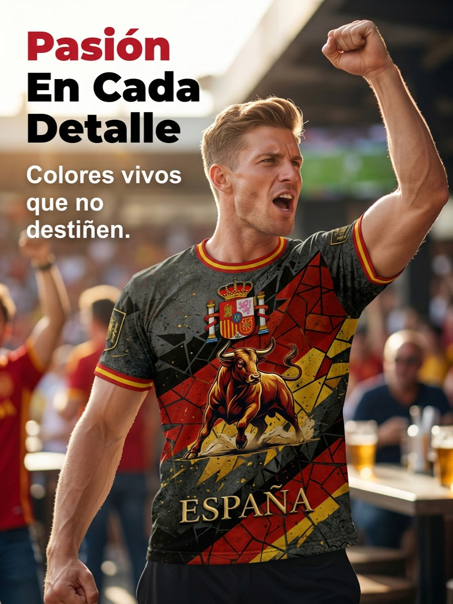 Camiseta española de la impresión de los hombres