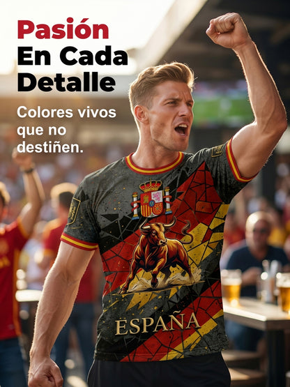 Camiseta española de la impresión de los hombres