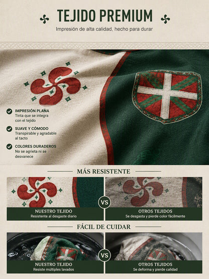 Camiseta de los hombres del País Vasco Impreso