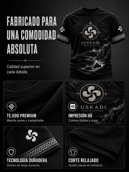 Camiseta con estampado España Euskadi para hombre