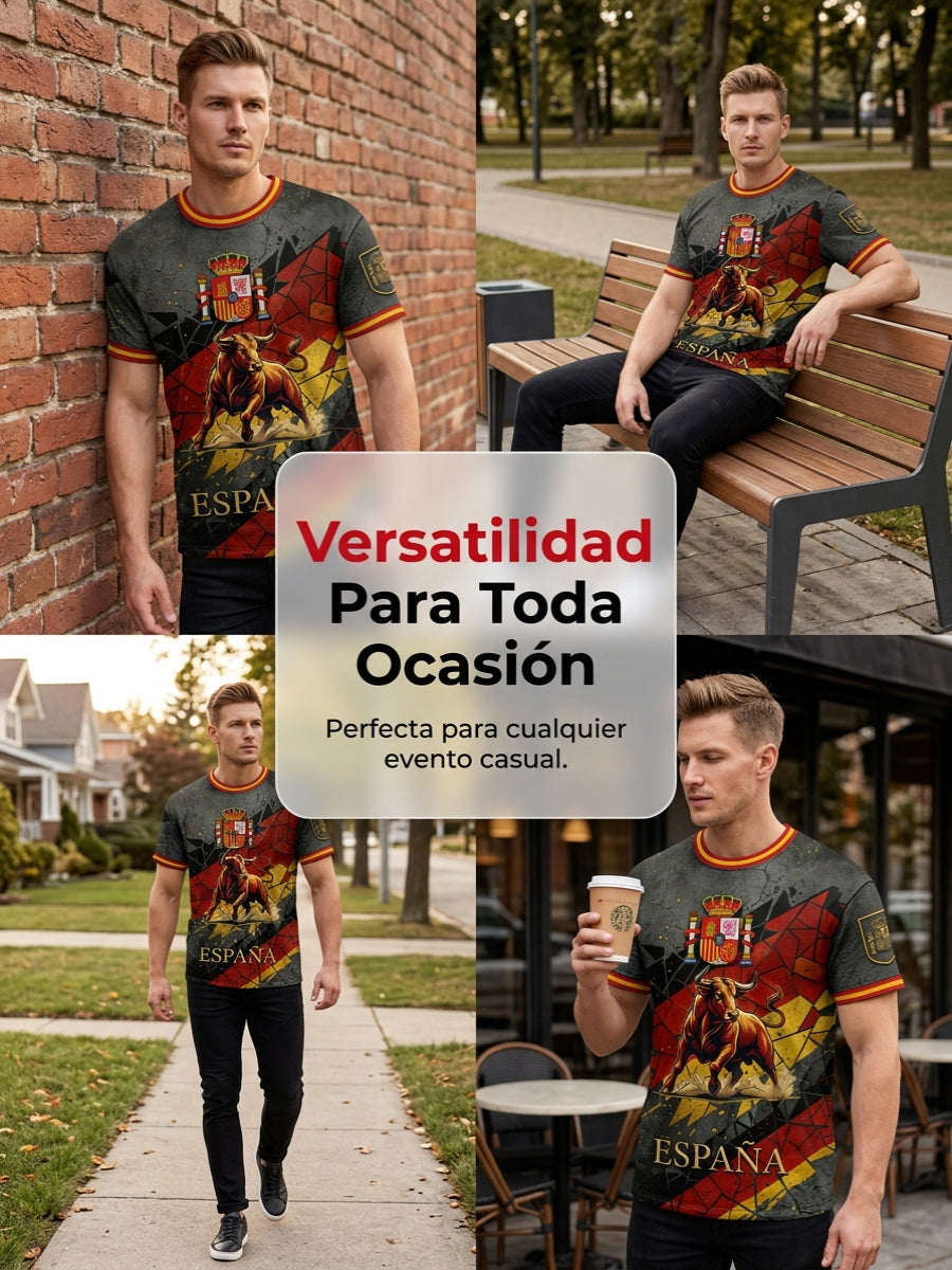 Camiseta española de la impresión de los hombres