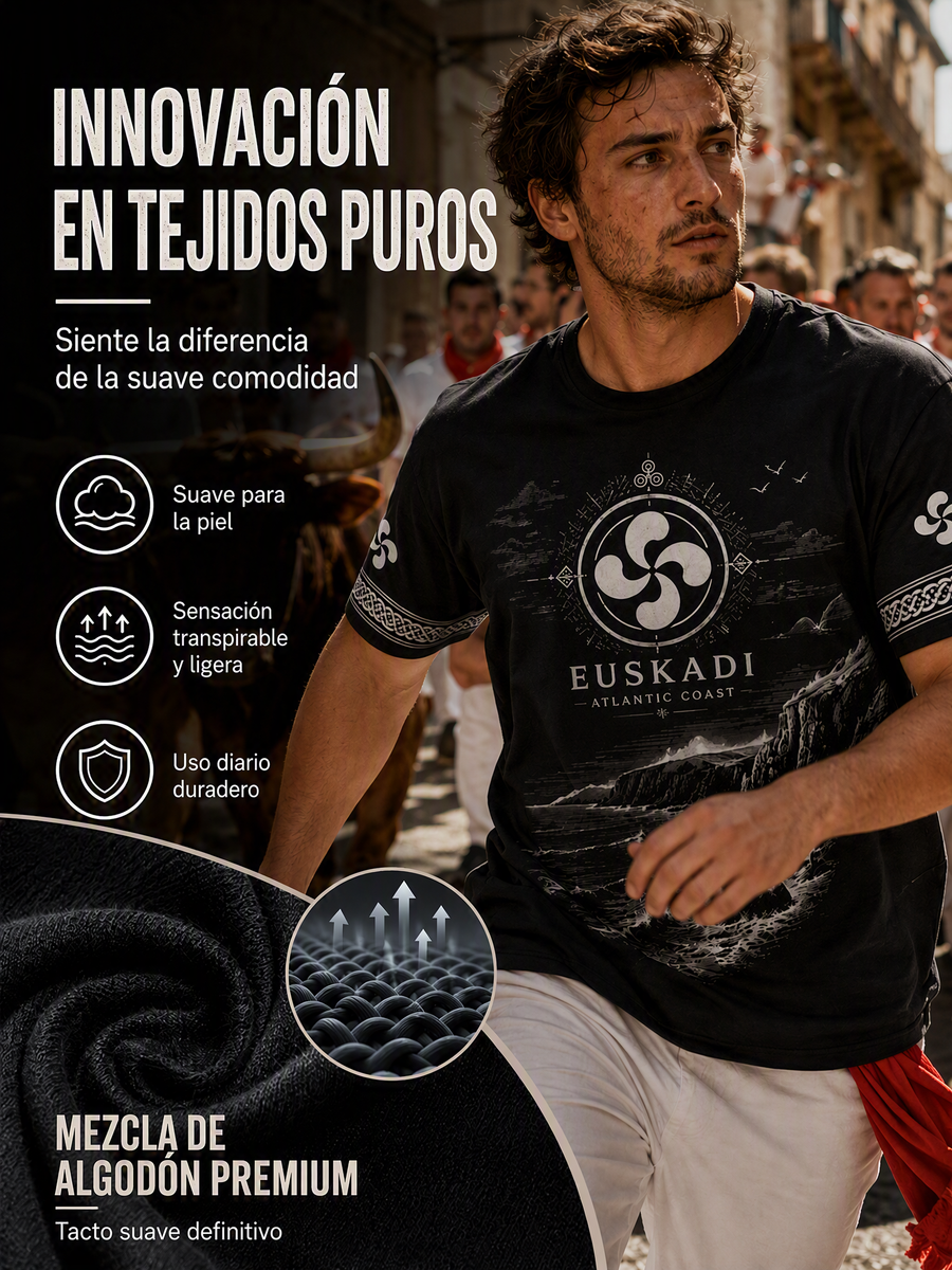 Camiseta con estampado España Euskadi para hombre