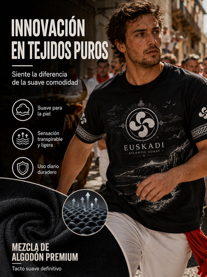 Camiseta con estampado España Euskadi para hombre