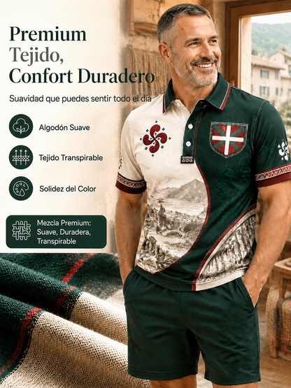 Camiseta informal con estampado del País Vasco para hombre