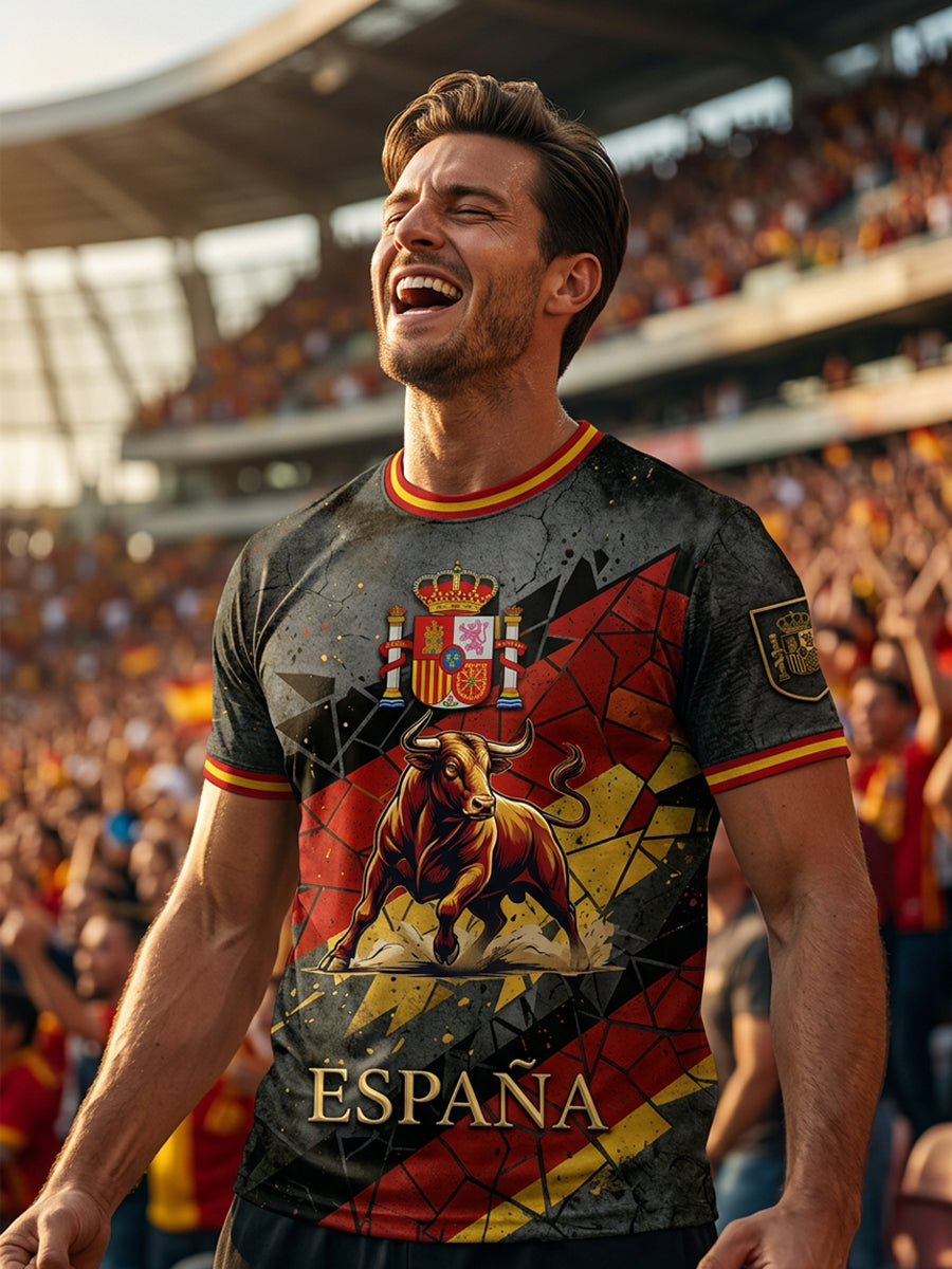 Camiseta española de la impresión de los hombres