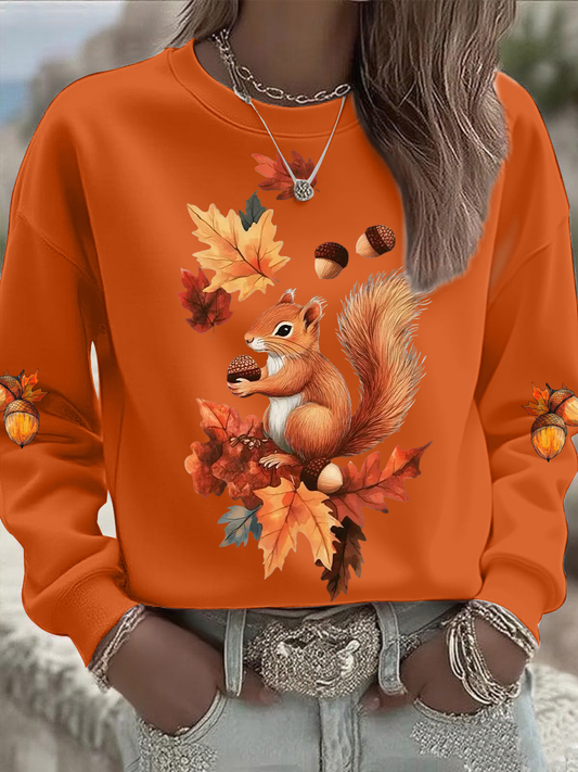 Sudadera regular de otoño para mujer