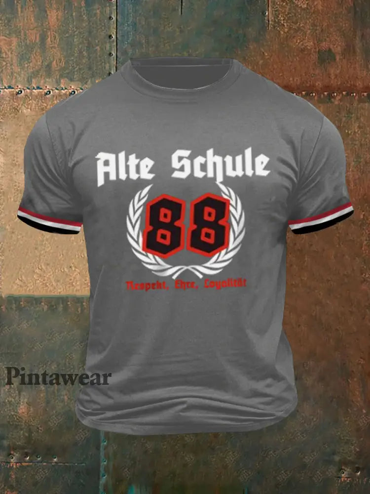 Camiseta Alte Schule de manga corta para hombre gris / S