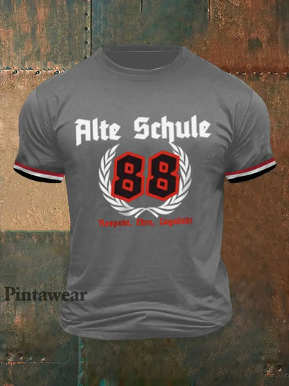 Camiseta Alte Schule de manga corta para hombre gris / S