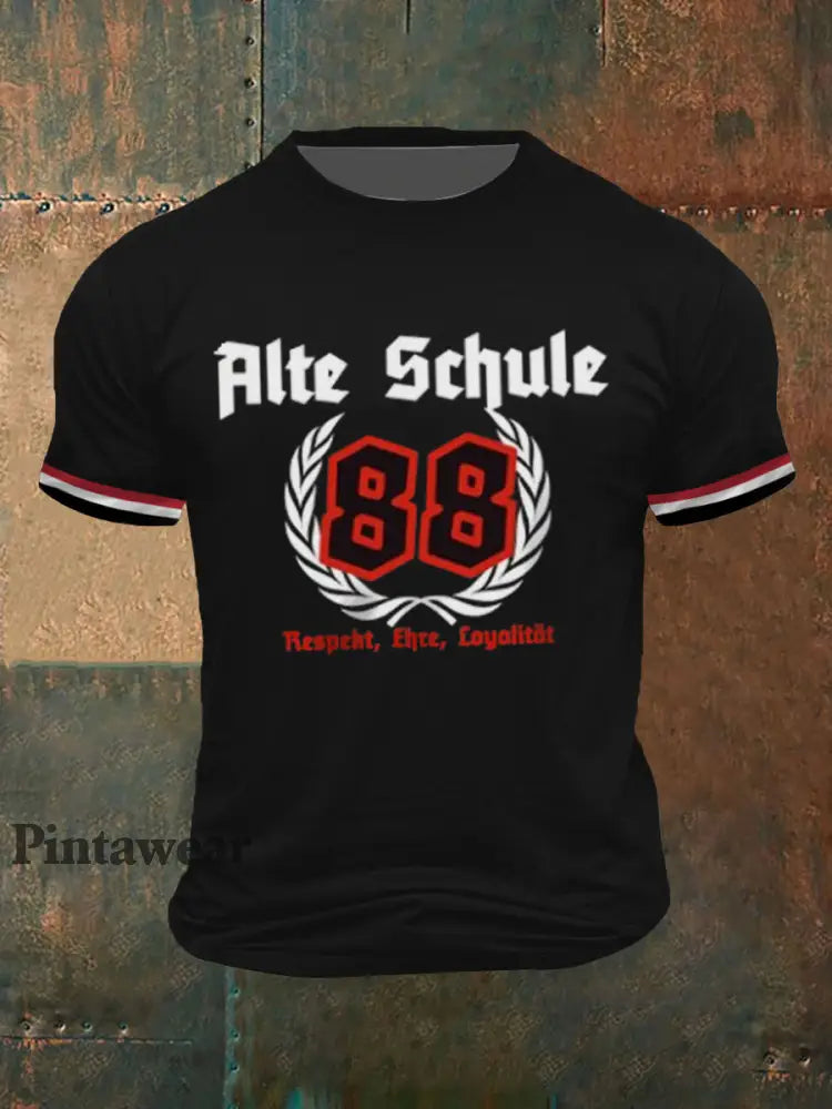 Camiseta Alte Schule de manga corta para hombre negro / S