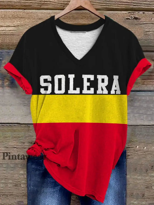 Camiseta con estampado de jerez español Solera Wine Drinking para mujer como imagen / S