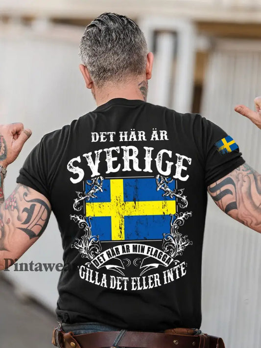 Camiseta con estampado My Sweden para hombre negro / S
