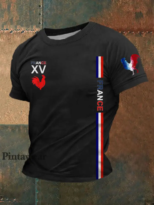 Camiseta de los hombres Francia negro / S