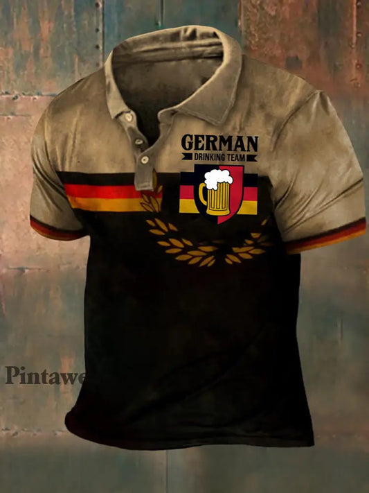 Camiseta de manga corta con estampado gráfico de Alemania para hombre como imagen / S