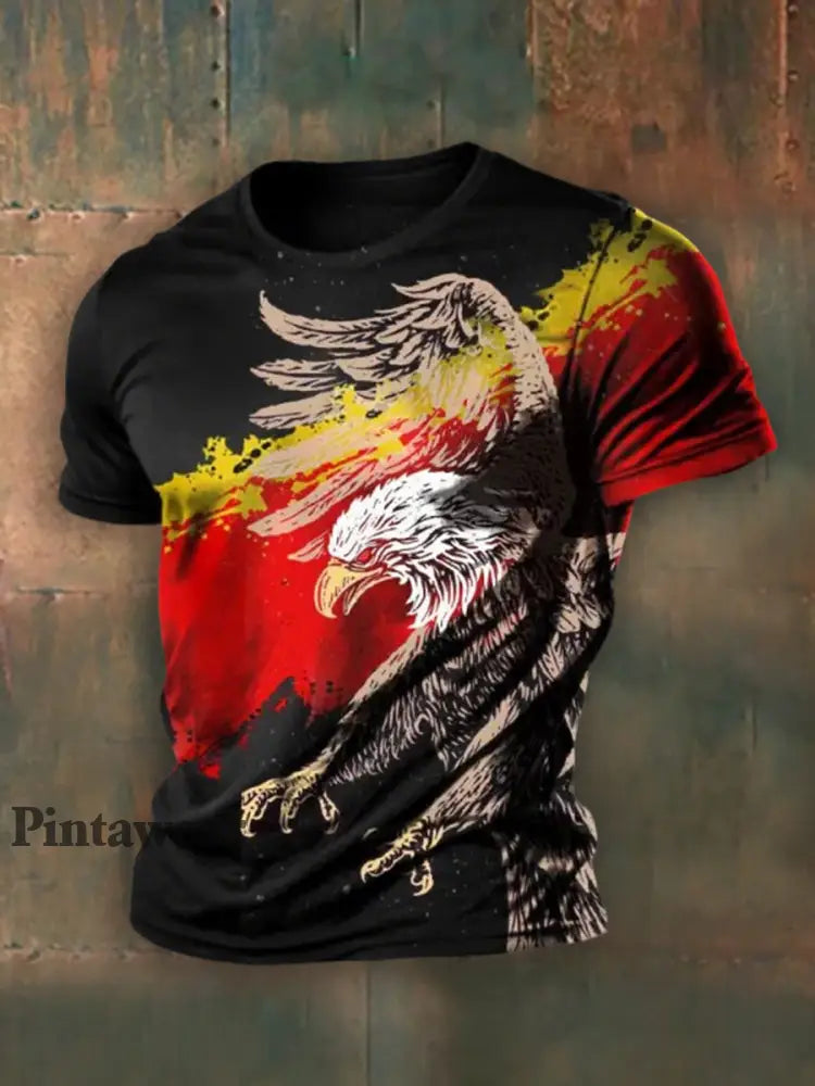 Camiseta de manga corta con estampado gráfico de Alemania para hombre negro / S