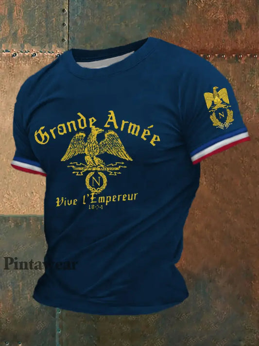 Camiseta de manga corta con estampado Grande Armée para hombre Azul marino / S