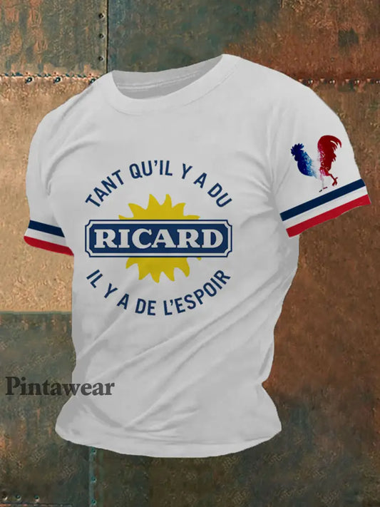 Camiseta de manga corta estampada Tant Qu’il Y A Du Ricard para hombre Blanco / S