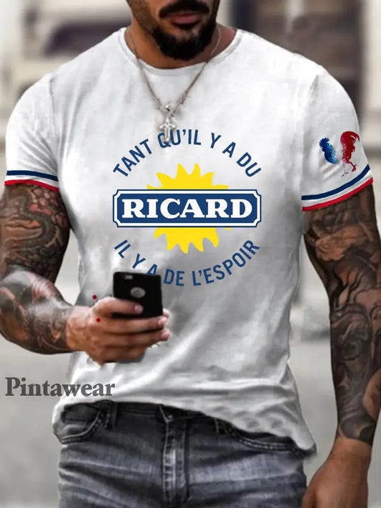 Camiseta de manga corta para hombre Tant Qu’il Y A Du Ricard blanco / S