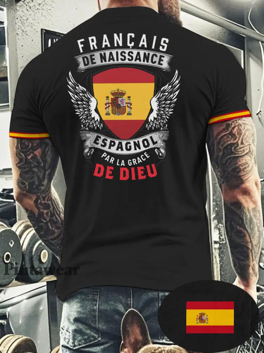 Camiseta España de los hombres negro / S