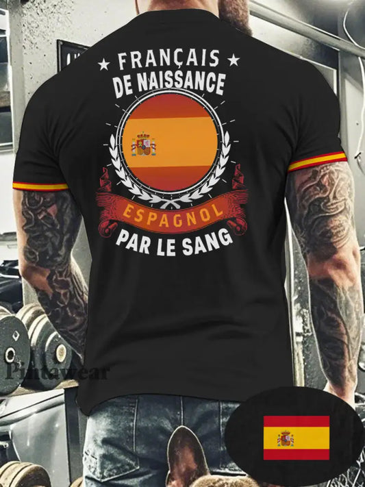 Camiseta España Par Le Sang para hombre negro / S