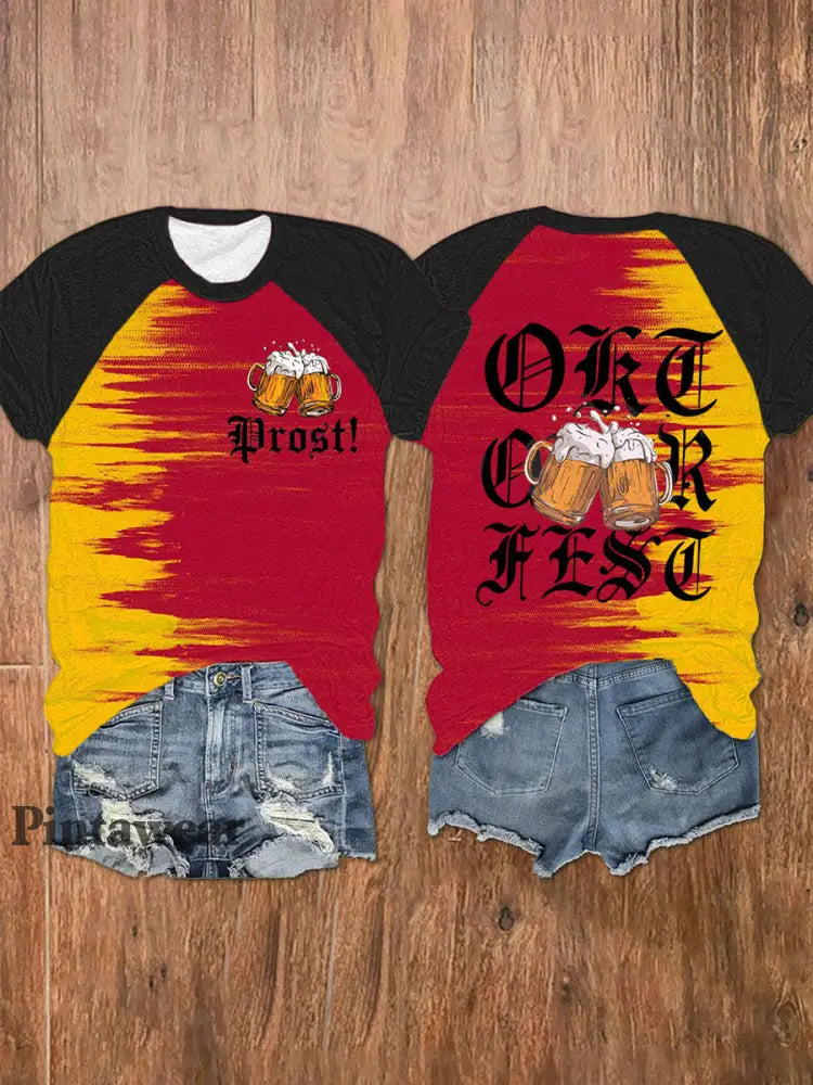 Camiseta impresa del día alemán de la cerveza de las mujeres como imagen / S