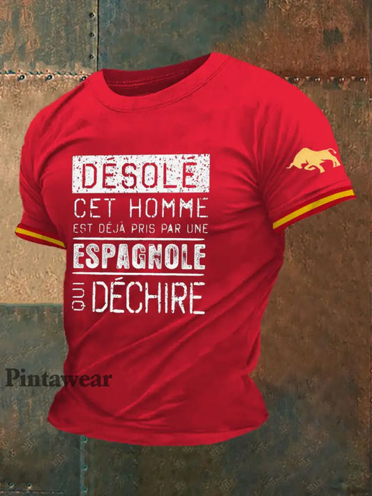 Camiseta Spain Desole para hombre rojo / S