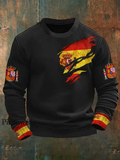 Men’s Spain Printed Sweatshirt Black / S