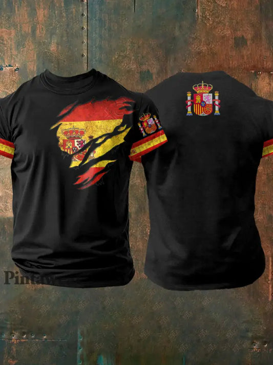 Men’s Spain Printed T-shirt Black / S