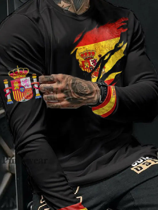 Men’s Spain Printed T-shirt Black / S