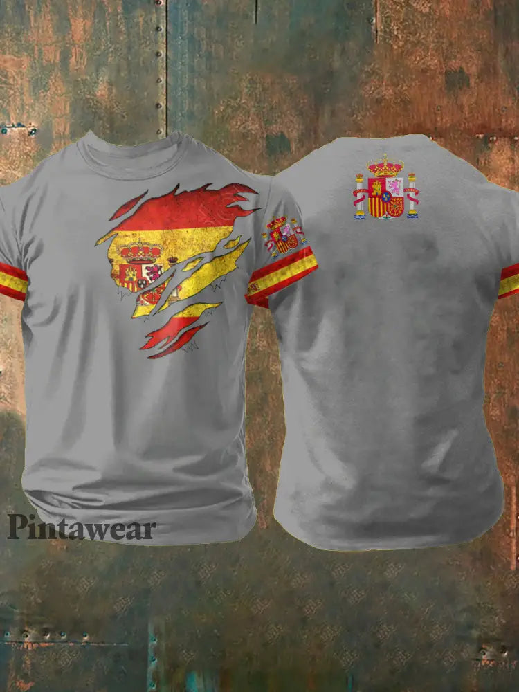 Men’s Spain Printed T-shirt Light Gray / S