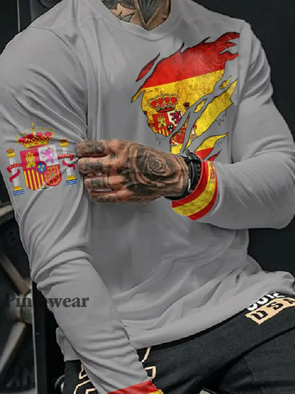 Men’s Spain Printed T-shirt Light Gray / S