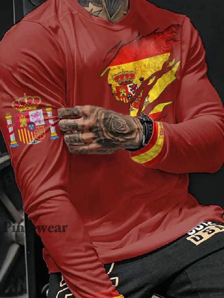 Men’s Spain Printed T-shirt Red / S