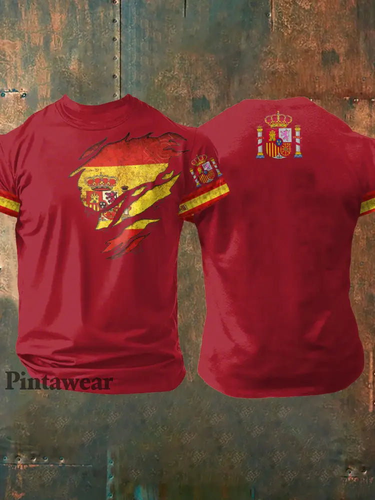 Men’s Spain Printed T-shirt Red / S