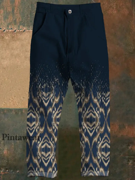 Pantalones casuales de impresión de moda de arte colorido abstracto retro de los hombres A / S