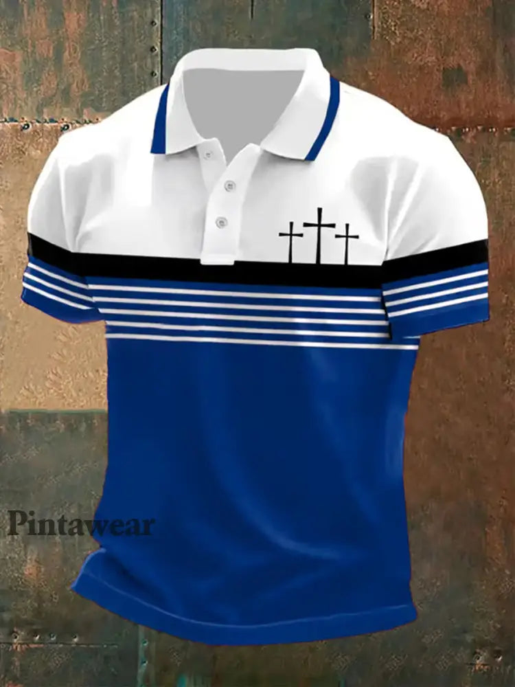 Polo de manga corta para hombre azul marino / S