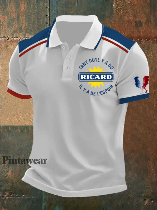 Polo de manga corta Tant Qu’il Y A Du Ricard para hombre blanco / S