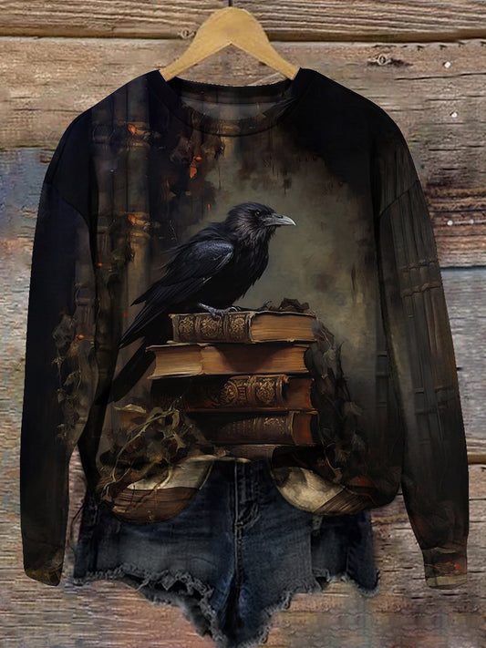 Unisex Raven Art Casual Sudadera