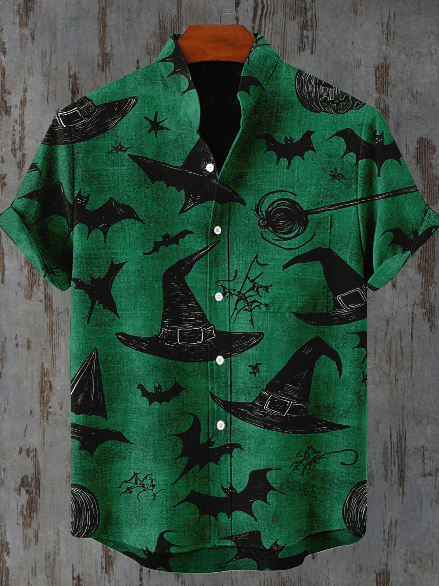 Impresión de arte gráfico de Halloween Casual Camisa