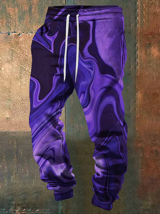 Pantalones deportivos con estampado de Halloween de la aurora abstracta de los hombres